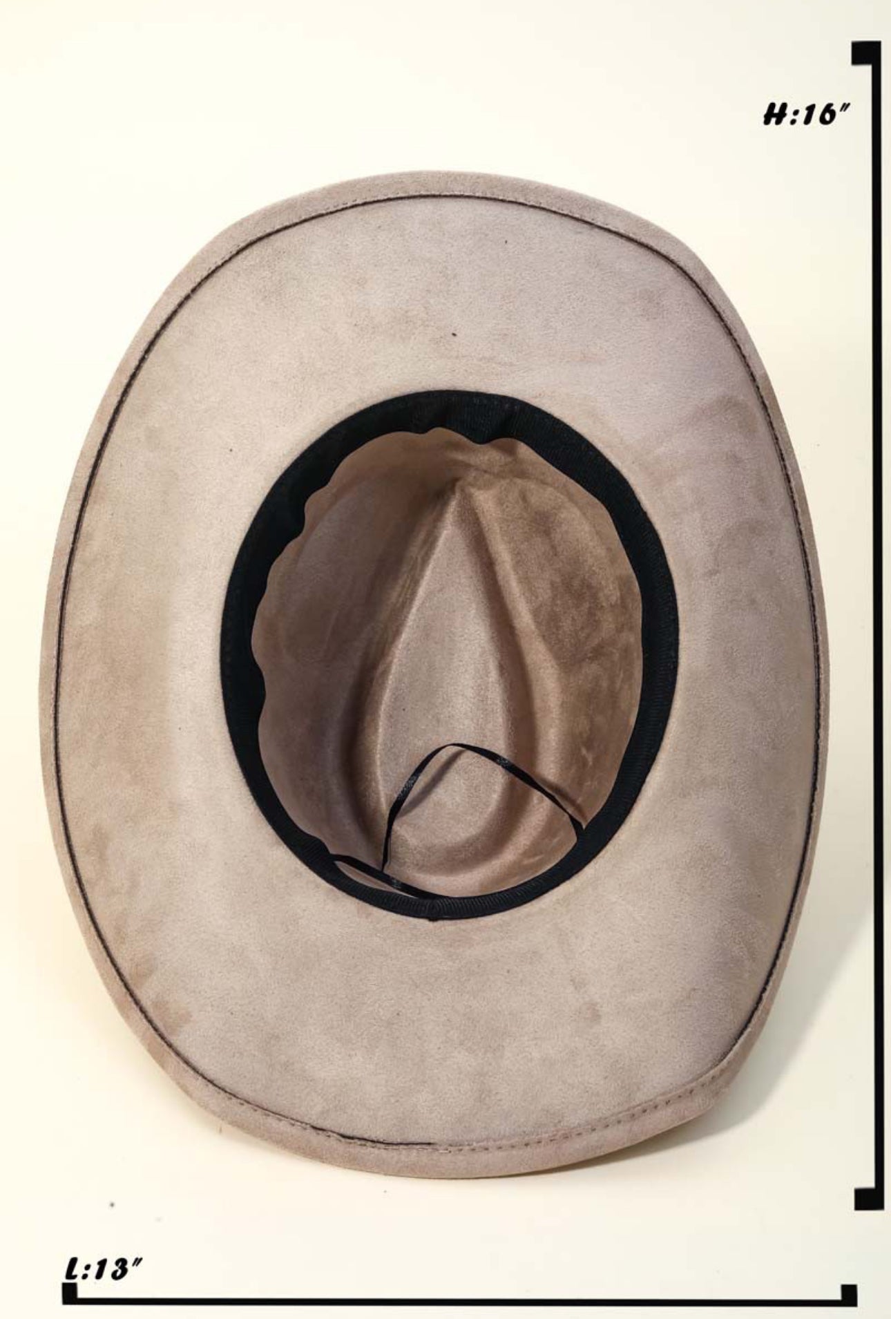 Taupe oval stone sombrero