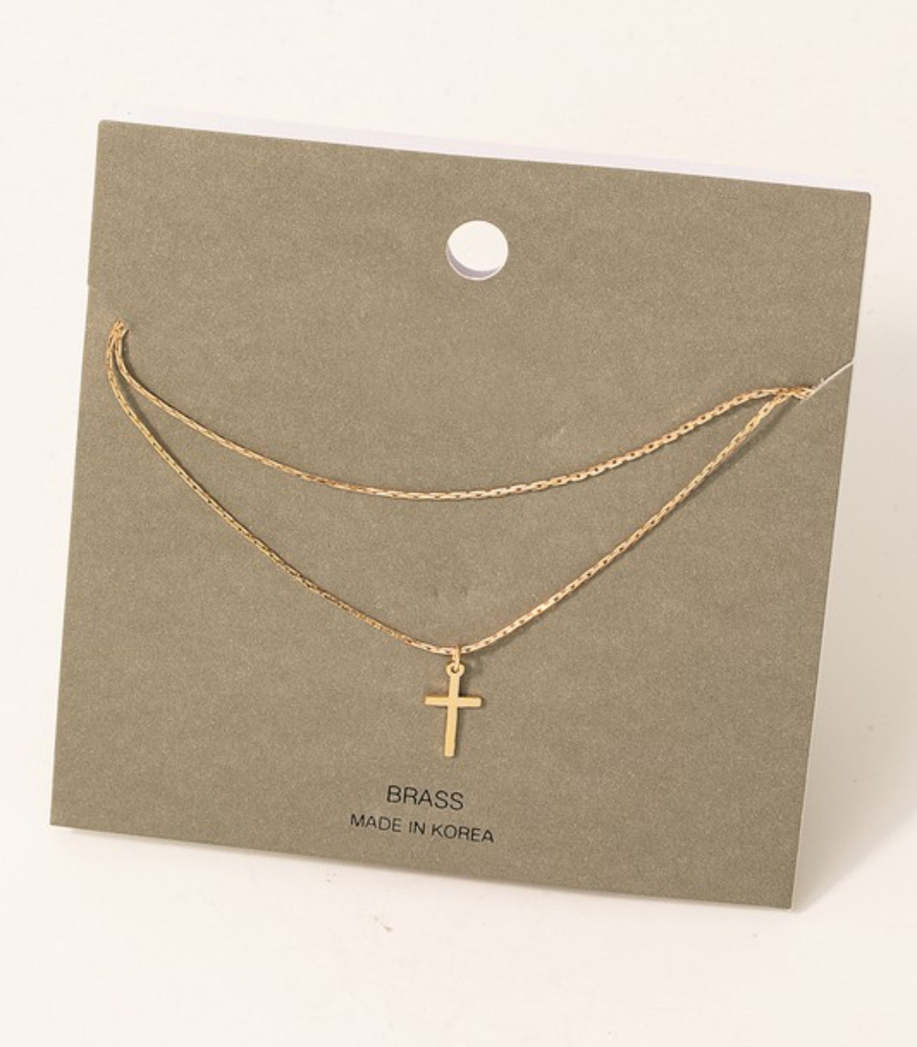 Layered cross necklace