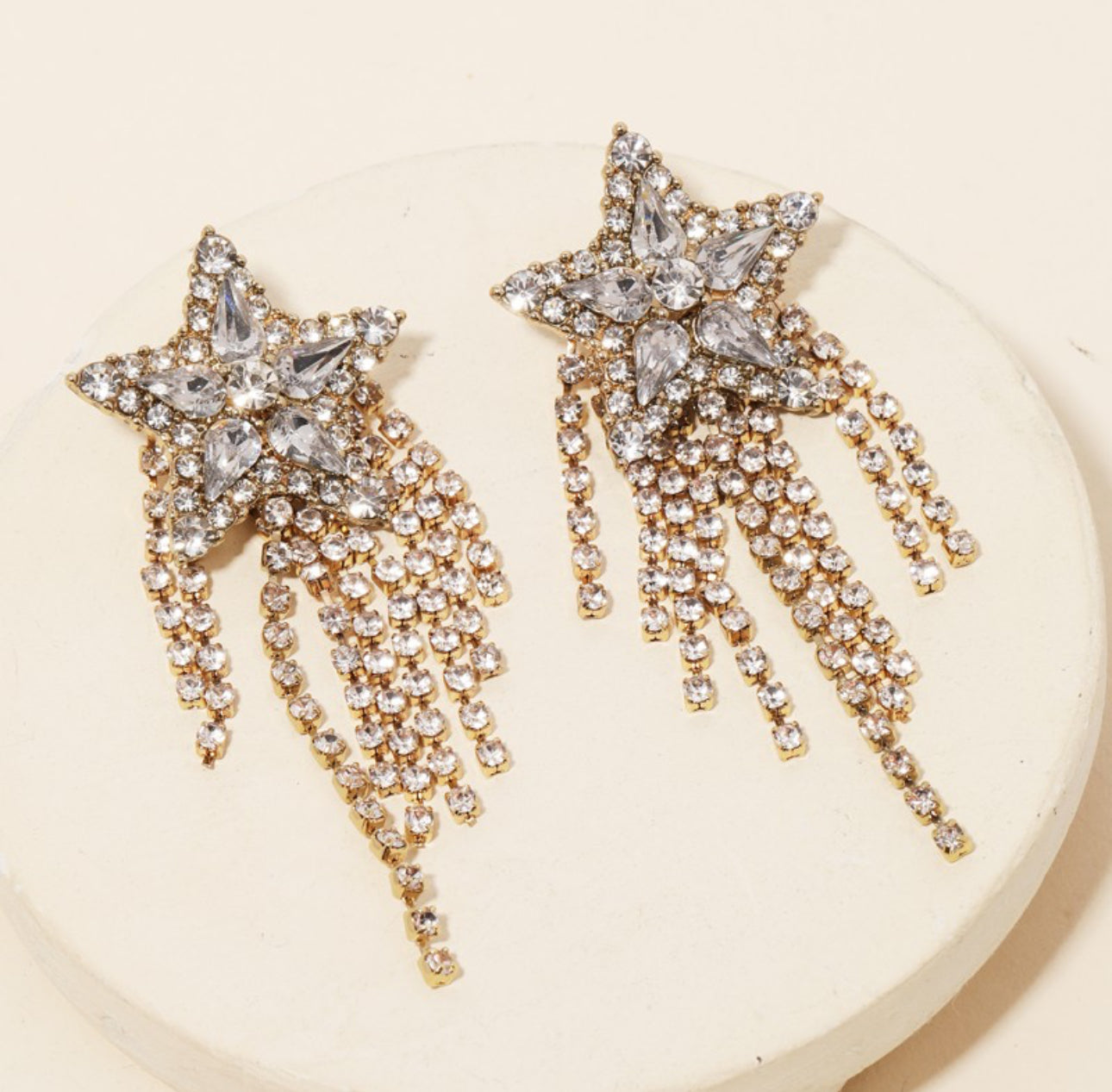 Star fringe earrings