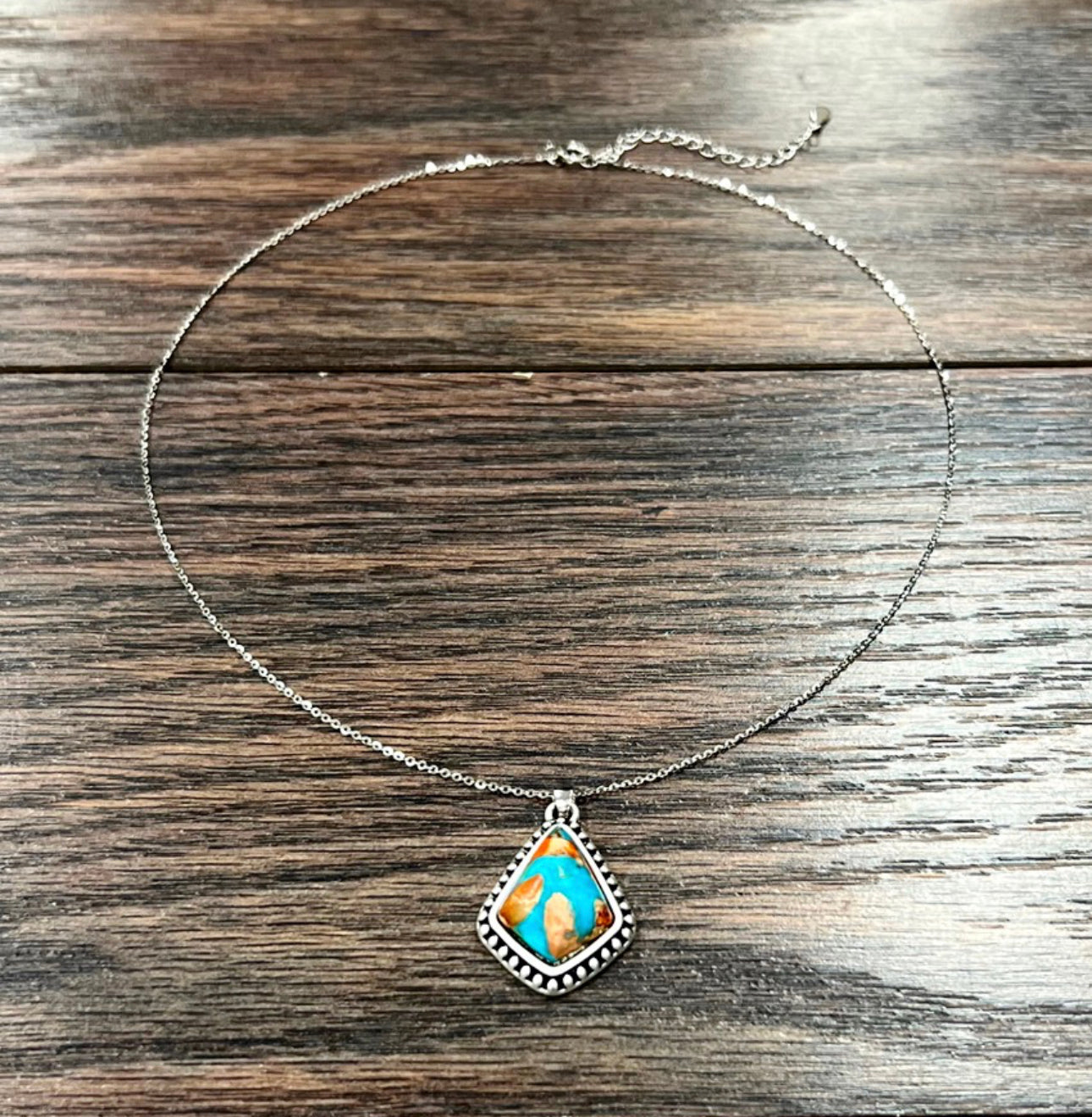 Sterling silver arrowhead gemstone necklace